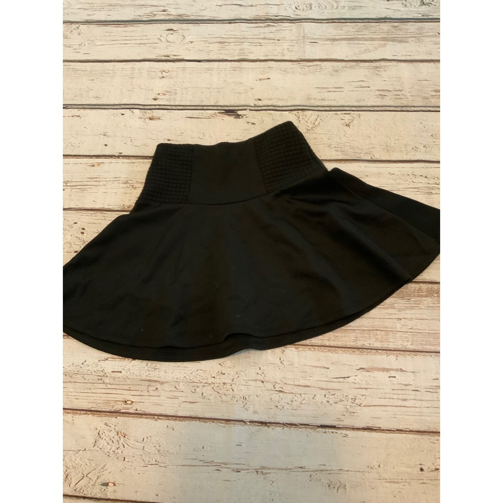Xhilaration Black Skater Skirt Quilted High Waist Flared Mini XS Grunge Festival
